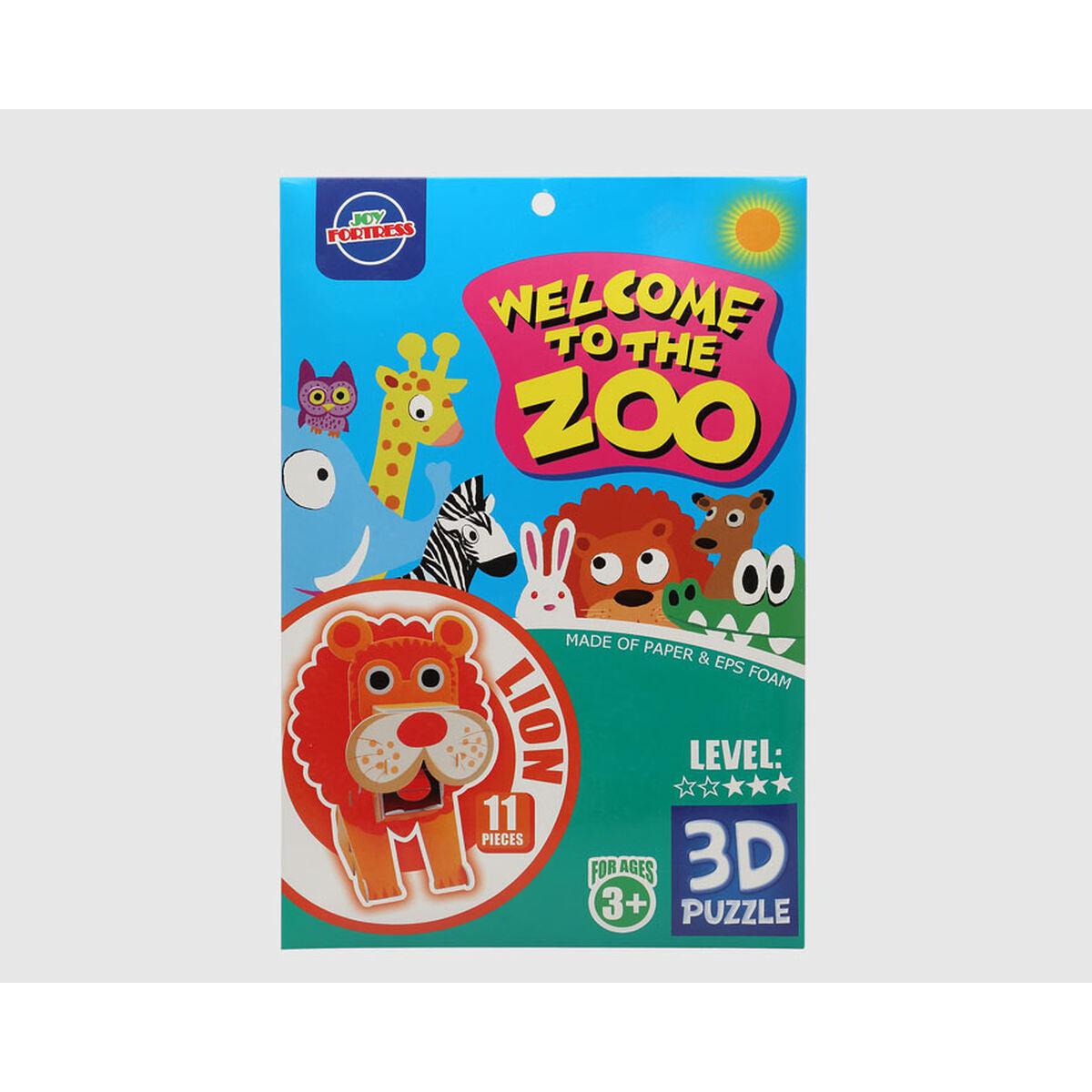 3D Puzzle Zoo Lav 27 x 18 cm 11 Dijelovi