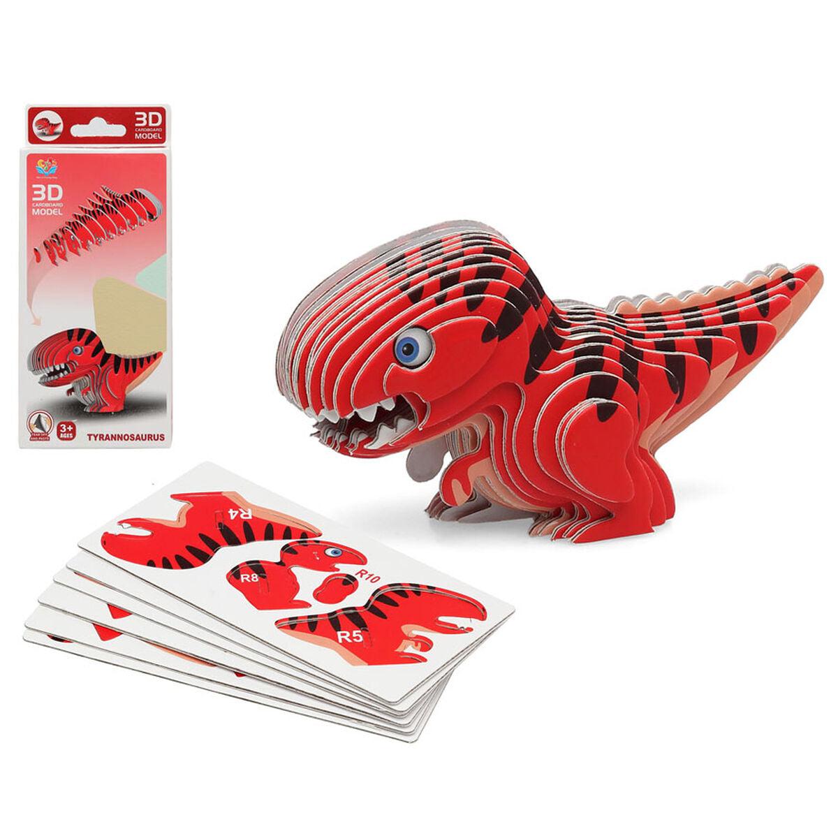 3D Puzzle Dino Crvena 18 x 8 cm